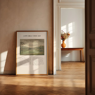 Hoe groot zijt gij Minimal Hymn Wall Art Poster