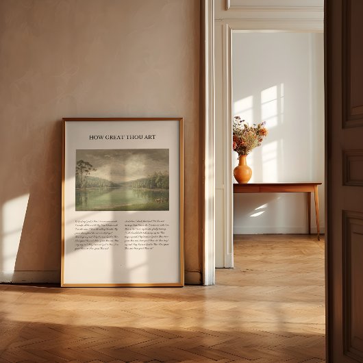 Hoe groot zijt gij  Minimal Hymn Wall Art Poster