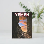 Hoe grot in Socotra, Jemen Briefkaart (Staand voorkant)
