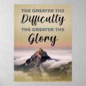 Hoe groter de moeilijkheid, hoe groter de heerlijk poster (Voorkant)