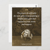 Hoe groter de moeilijkheid, hoe meer glorie in briefkaart (Voorkant / Achterkant)