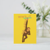 Hoe hangt het Schattige Monkey Graphic Briefkaart (Staand voorkant)