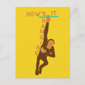 Hoe hangt het Schattige Monkey Graphic Briefkaart (Voorkant)