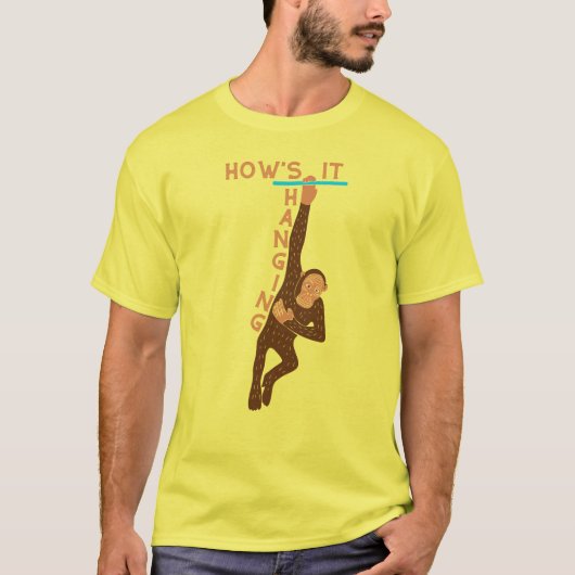 Hoe hangt het Schattige Monkey Graphic T-shirt (Voorkant)