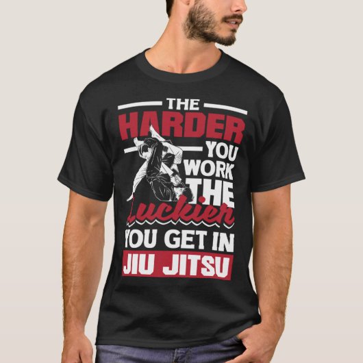 Hoe harder je werkt, hoe gelukkiger je wordt in Ji T-shirt (Voorkant)