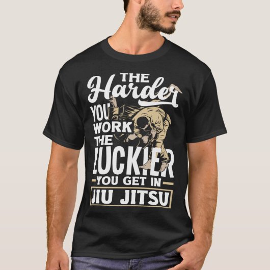 Hoe harder je werkt, hoe gelukkiger je wordt in Ji T-shirt (Voorkant)