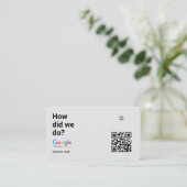 Hoe hebben we het gedaan? | Minimalistische Google Visitekaartje (Staand voorkant)