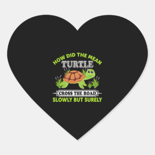 Hoe heeft de gemiddelde schildpad de weg langzaam hart sticker