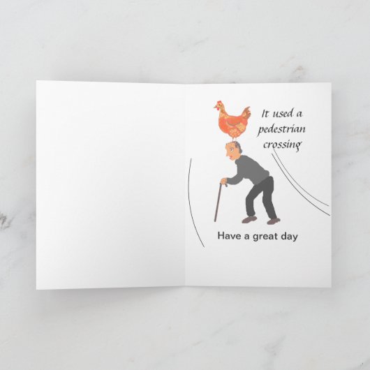 Hoe heeft kip cross road verjaardagskaart kaart (Binnen)