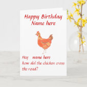 Hoe heeft kip cross road verjaardagskaart kaart (Gele Bloem)