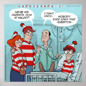 Hoe heet die ziekenhuispatiënt? Funny Poster (Voorkant)