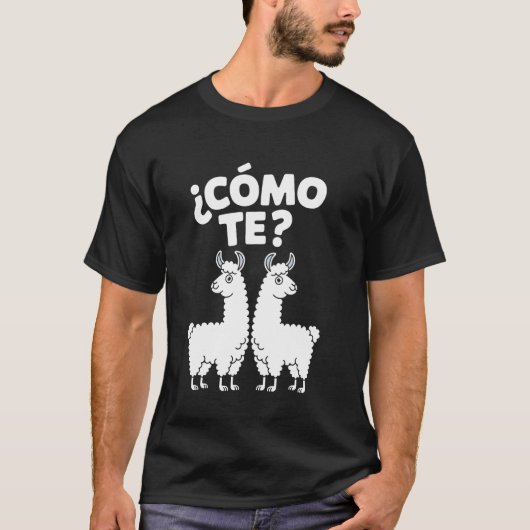 Hoe heet je Grappige Spaanse Pun Llama Cinco de M T-shirt (Voorkant)
