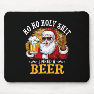 Hoe heilig ik heb een biertje nodig Grappige Kerst Muismat