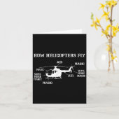 Hoe helikopters vliegen Grappige helikopter piloot Kaart (Gele Bloem)