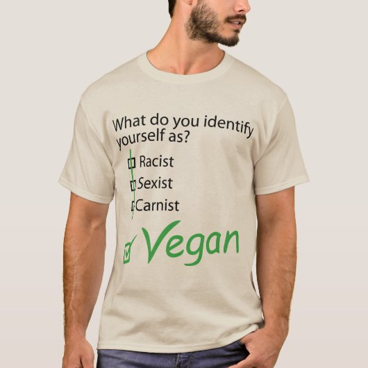 Hoe herken je jezelf? Vegan. T-shirt (Voorkant)