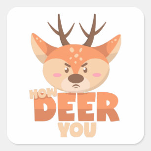 Hoe hert je vierkante sticker