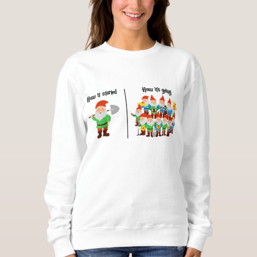 Hoe het begon hoe het met Funny Gardener Garden gi Trui (Voorkant)