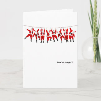 Hoe het Hangin Santas is Feestdagen Kaart