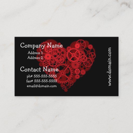 Hoe het hart Visitekaartjes werkt (Voorkant)