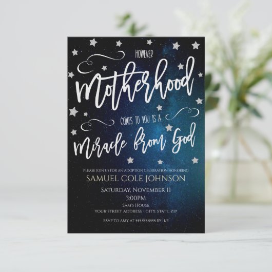 Hoe het moederschap u ook komt is een geschenk van kaart (Staand voorkant)