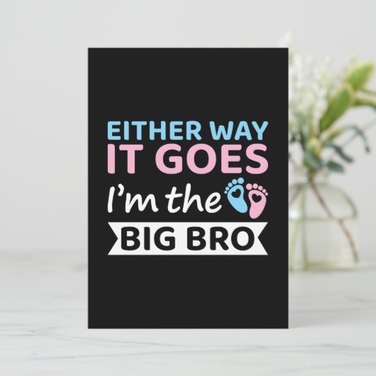 Hoe het ook zij, ik ben de grote Bro Genderbekendh Kaart (Staand voorkant)