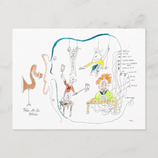 Hoe het Oor werkt Briefkaart (Voorkant)