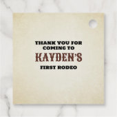 Hoe het Westen een eerste verjaardagsfeest was Bedankjes Labels (Achterkant)