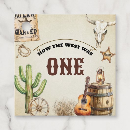 Hoe het Westen een eerste verjaardagsfeest was Bedankjes Labels (Voorkant)