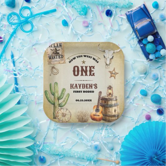 Hoe het Westen een eerste verjaardagsfeest was Papieren Bordje (Feest)