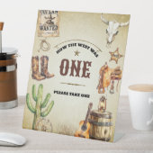 Hoe het Westen een eerste verjaardagsfeest was Reclamebord Met Voetstuk (Insitu)