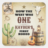 Hoe het Westen een eerste verjaardagsfeest was Vierkante Sticker (Voorkant)