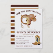 Hoe het Westen was Eén! Cowboy eerste Rodeo verjaa Kaart (Voorkant / Achterkant)