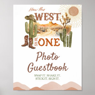 Hoe het Westen was een Cowboy Foto Guestbook Poster