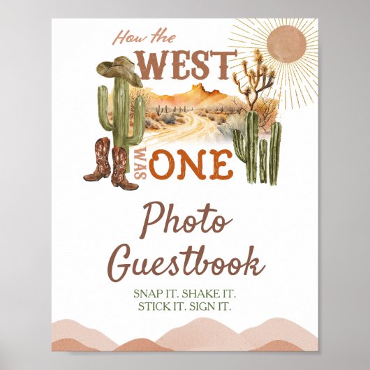Hoe het Westen was een Cowboy Foto Guestbook Poster (Voorkant)