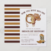 Hoe het Westen was Eén! Cowboy thema eerste verjaa Kaart (Voorkant / Achterkant)
