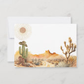 Hoe het Westen was een verjaardag cowboy QR RSVP k Bedankkaart (Achterkant)