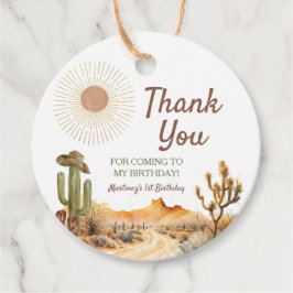 Hoe het Westen was een verjaardagsfeestje Cowboy Bedankjes Labels