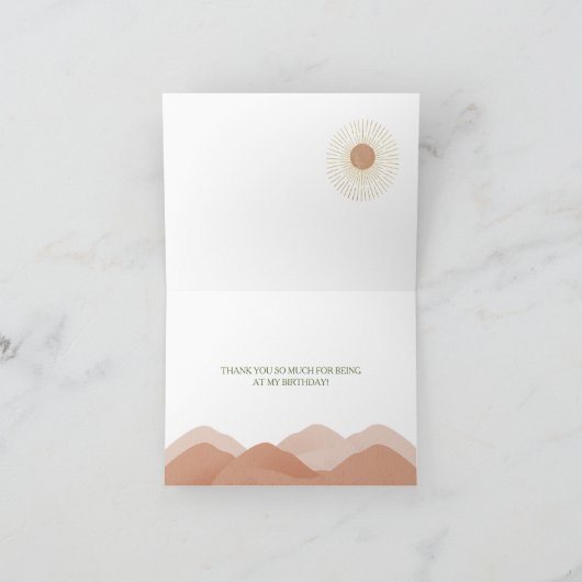 Hoe het Westen was een verjaardagsfeestje Cowboy g Bedankkaart (Binnen)