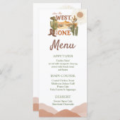 Hoe het Westen was een verjaardagsfeestje Cowboy M Menu (Voorkant / Achterkant)