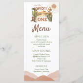 Hoe het Westen was een verjaardagsfeestje Cowboy M Menu (Voorkant)