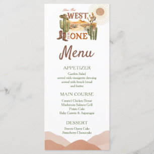 Hoe het Westen was een verjaardagsfeestje Cowboy M Menu