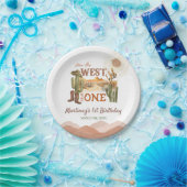 Hoe het Westen was een verjaardagsfeestje Cowboy Papieren Bordje (Feest)