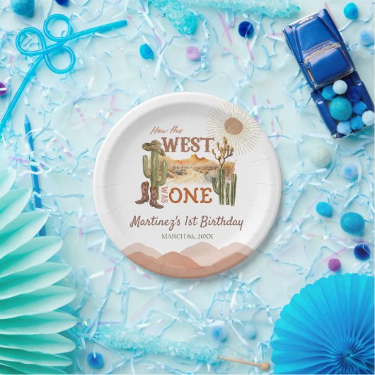 Hoe het Westen was een verjaardagsfeestje Cowboy Papieren Bordje (Feest)