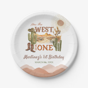 Hoe het Westen was een verjaardagsfeestje Cowboy Papieren Bordje
