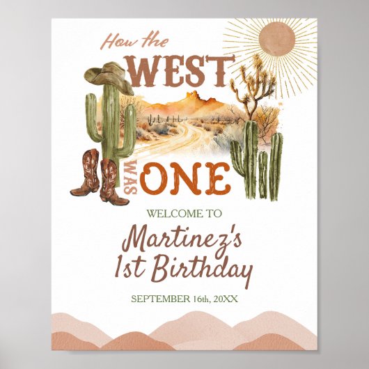 Hoe het Westen was een verjaardagsfeestje Cowboy W Poster (Voorkant)