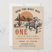 Hoe het Westen was Een Westerne Cowboy Verjaardag Kaart (Voorkant)