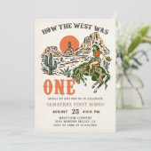 Hoe het Westen was Een Westerne Cowboy Verjaardag Kaart (Staand voorkant)