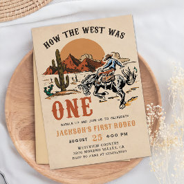 Hoe het Westen was Een Westerne Cowboy Verjaardag Kaart