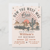 Hoe het Westen was Een Westerne Cowboy Verjaardag Kaart (Voorkant)