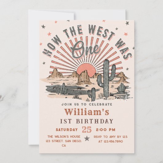 Hoe het Westen was Een Westerne Cowboy Verjaardag Kaart (Voorkant)